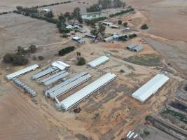 Aerial view - From drone - Captured at Unknown Piggery, Tennyson VIC Australia.