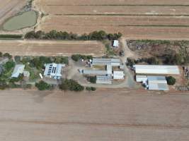 Aerial view - From drone - Captured at Unknown piggery, Lockington VIC Australia.