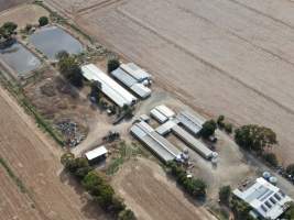 Aerial view - From drone - Captured at Unknown piggery, Lockington VIC Australia.