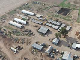 Aerial view - From drone - Captured at Unknown Piggery, Avonmore VIC Australia.