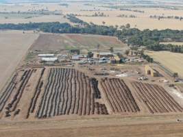 Aerial view - From drone - Captured at Unknown Piggery, Avonmore VIC Australia.