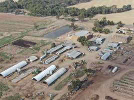 Aerial view - From drone - Captured at Unknown Piggery, Avonmore VIC Australia.