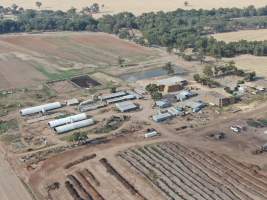 Aerial view - From drone - Captured at Unknown Piggery, Avonmore VIC Australia.