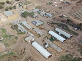 Aerial view - From drone - Captured at Unknown Piggery, Avonmore VIC Australia.