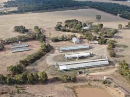 Aerial view - From drone - Captured at AJ & NM Carr Piggery, Bagshot North VIC Australia.