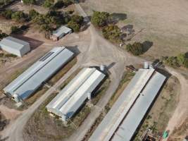 Aerial view - From drone - Captured at AJ & NM Carr Piggery, Bagshot North VIC Australia.