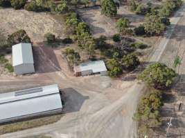 Aerial view - From drone - Captured at AJ & NM Carr Piggery, Bagshot North VIC Australia.