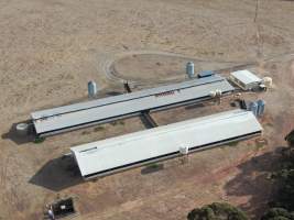 Aerial view - From drone - Captured at Unknown piggery, Goornong VIC Australia.