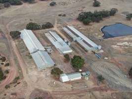 Aerial view - From drone - Captured at Whipstick Piggery, Bagshot North VIC Australia.