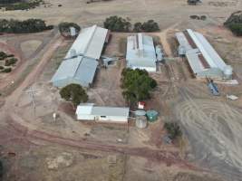 Aerial view - From drone - Captured at Whipstick Piggery, Bagshot North VIC Australia.