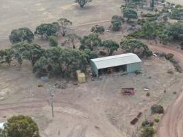 Aerial view - From drone - Captured at Whipstick Piggery, Bagshot North VIC Australia.