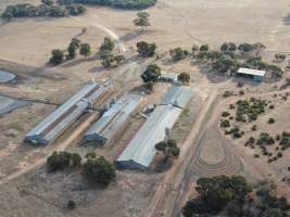 Aerial view - From drone - Captured at Whipstick Piggery, Bagshot North VIC Australia.