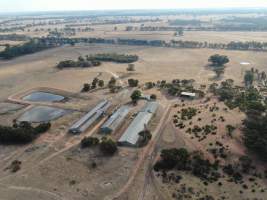 Aerial view - From drone - Captured at Whipstick Piggery, Bagshot North VIC Australia.