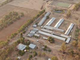 Aerial view - From drone - Captured at Bellfield Piggery, Woodstock West VIC Australia.