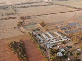 Aerial view - From drone - Captured at Bellfield Piggery, Woodstock West VIC Australia.