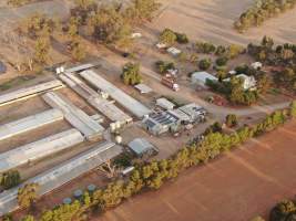 Aerial view - From drone - Captured at Bellfield Piggery, Woodstock West VIC Australia.