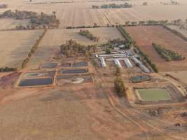 Aerial view - From drone - Captured at Bellfield Piggery, Woodstock West VIC Australia.