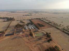 Aerial view - From drone - Captured at Bellfield Piggery, Woodstock West VIC Australia.