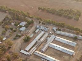 Aerial view - From drone - Captured at Bellfield Piggery, Woodstock West VIC Australia.