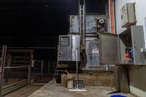 Outside of gas chamber - Outside of the gas chamber and gas chamber controls - Captured at Benalla Abattoir, Benalla VIC Australia.