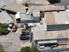 Drone flyover of slaughterhouse - Captured at Australian Food Group Abattoir, Laverton North VIC Australia.