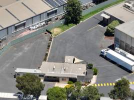 Drone flyover of slaughterhouse - Captured at Australian Food Group Abattoir, Laverton North VIC Australia.