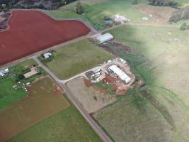 Drone flyover of slaughterhouse - Captured at Wal's Bulk Meats, Stowport TAS Australia.