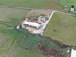Drone flyover of slaughterhouse - Captured at Wal's Bulk Meats, Stowport TAS Australia.