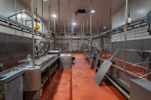 Sheep/pig processing room - Captured at Gathercole's Wangaratta Abattoir, Wangaratta VIC Australia.
