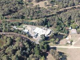 Drone flyover of slaughterhouse - Captured at Game Meats Company Abattoir, Eurobin VIC Australia.