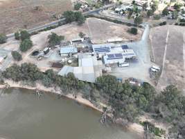 Drone flyover of slaughterhouse - Captured at MD Foods Australia, Echuca VIC Australia.