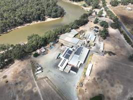 Drone flyover of slaughterhouse - Captured at MD Foods Australia, Echuca VIC Australia.