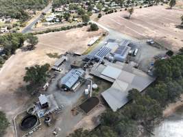 Drone flyover of slaughterhouse - Captured at MD Foods Australia, Echuca VIC Australia.