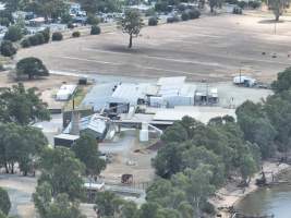 Drone flyover of slaughterhouse - Captured at MD Foods Australia, Echuca VIC Australia.