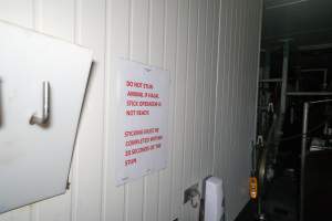 Signs and Instructions At Slaughterhouse - Captured at MD Foods Australia, Echuca VIC Australia.