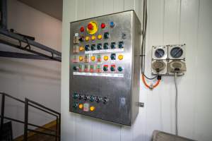 Electric Switchboard in Processing Area Of Slaughterhouse - Captured at MD Foods Australia, Echuca VIC Australia.