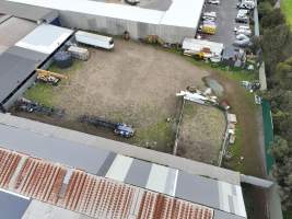 Drone flyover of slaughterhouse - Captured at Cedar Meats, Brooklyn VIC Australia.