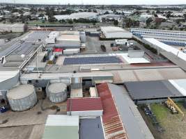 Drone flyover of slaughterhouse - Captured at Cedar Meats, Brooklyn VIC Australia.