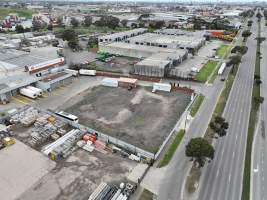 Drone flyover of slaughterhouse - Captured at Cedar Meats, Brooklyn VIC Australia.