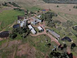 Gjadick Pork Piggery - Aerial view of Gjadick Pork Piggery. - Captured at Gjadick Pork, Cushnie QLD Australia.