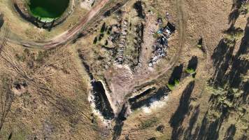 Sligo Piggery - Aerial view of Sligo Piggery. - Captured at Sligo Piggery, Jimbour East QLD Australia.