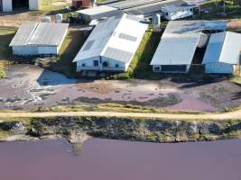 Sligo Piggery - Aerial view of Sligo Piggery. - Captured at Sligo Piggery, Jimbour East QLD Australia.