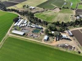 Woodlawn Piggery - Aerial view of Woodlawn Piggery. - Captured at Woodlawn Piggery, Kalbar QLD Australia.