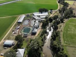 Woodlawn Piggery - Aerial view of Woodlawn Piggery. - Captured at Woodlawn Piggery, Kalbar QLD Australia.