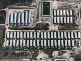 Tong Park Piggery - Aerial view of Tong Park Piggery, Module 4. - Captured at Tong Park Piggery Module 4, Kogan QLD Australia.