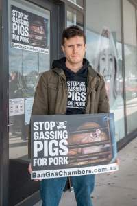 Protesters rallying outside Ros Spence MP's electorate office in Craigieburn - Captured at VIC.