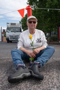 Protestors attending the Cedar Meats Vigil 2024 - Captured at Cedar Meats, Brooklyn VIC Australia.