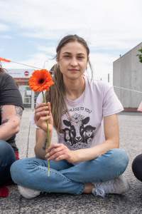 Protestors attending the Cedar Meats Vigil 2024 - Captured at Cedar Meats, Brooklyn VIC Australia.