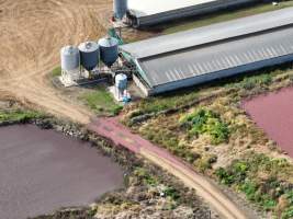 Summerhill Piggery - Aerial view of Summerhill Piggery. - Captured at Summerhill Piggery, Bowenville QLD Australia.