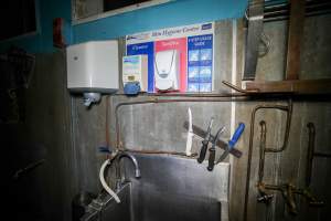 Sink station inside slaughterhouse kill room - Captured at Steve's Country Kills, Chinchilla QLD Australia.